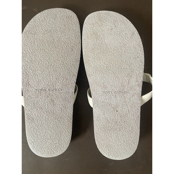 Tory Burch Miller Cloud Women’s 8 M Lavender Black Ivory Leather Cork Sandals. - Picture 6 of 8